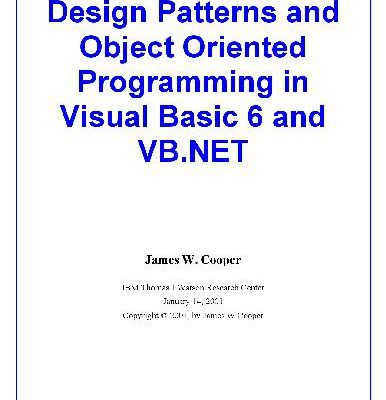 خرید و دانلود نسخه کامل کتاب Design Patterns and Object Oriented Programming in Visual Basic 6 and VB.NET