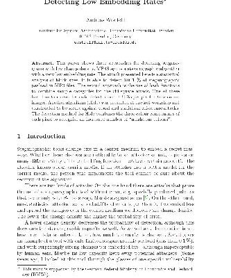 خرید و دانلود نسخه کامل کتاب Detecting Low Embedding Rates
