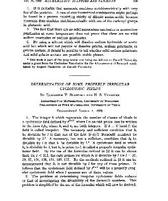 خرید و دانلود نسخه کامل کتاب Determination of Some Properly Irregular Cyclotomic Fields