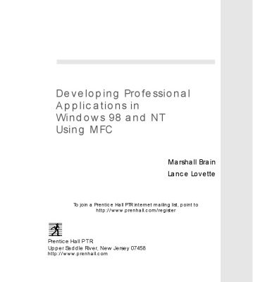 خرید و دانلود نسخه کامل کتاب Developing Professional Applications for Windows 98 and NT Using MFC
