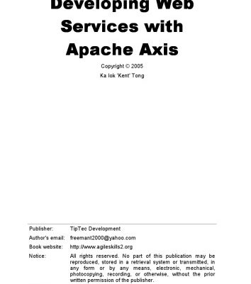 خرید و دانلود نسخه کامل کتاب Developing Web Services with Apache Axis