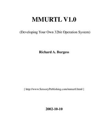 خرید و دانلود نسخه کامل کتاب Developing your own 32-bit operating system