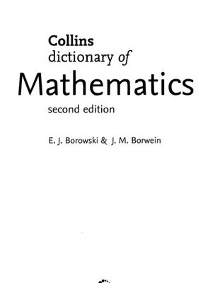 خرید و دانلود نسخه کامل کتاب Dictionary of Mathematics