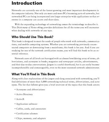 خرید و دانلود نسخه کامل کتاب Dictionary of Networking