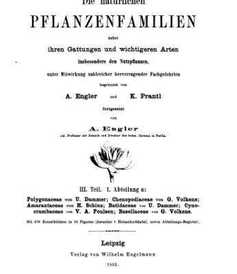 خرید و دانلود نسخه کامل کتاب Die natürlichen PFLANZENFAMILIEN. Polygonaceae