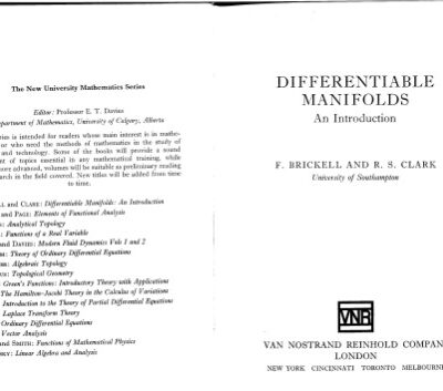 خرید و دانلود نسخه کامل کتاب Differentiable manifolds