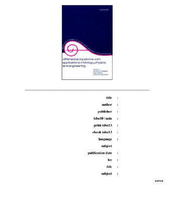 خرید و دانلود نسخه کامل کتاب Differential equations with applications in biology, physics, and engineering