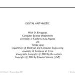 خرید و دانلود نسخه کامل کتاب Digital Arithmetic. Slides. Errata. Solutions