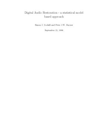 خرید و دانلود نسخه کامل کتاب Digital audio restoration