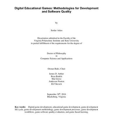 خرید و دانلود نسخه کامل کتاب Digital Educational Games: Methodologies for Development and Software Quality
