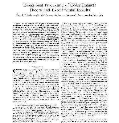 خرید و دانلود نسخه کامل کتاب Directional processing of color images theory and experimental results