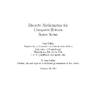 خرید و دانلود نسخه کامل کتاب Discrete Mathematics for Computer Science Some Notes