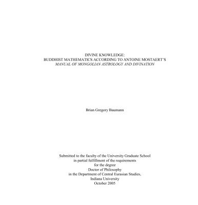 خرید و دانلود نسخه کامل کتاب Divine knowledge: Buddhist mathematics according to Antoine Mostaert’s ”Manual of Mongolian Astrology and Divination”