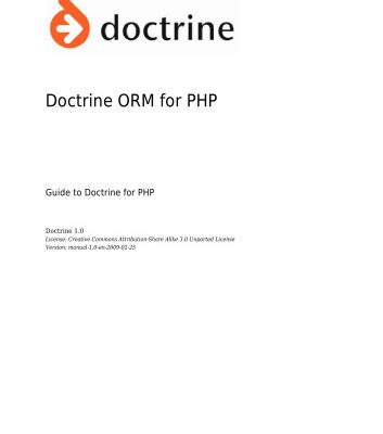 خرید و دانلود نسخه کامل کتاب Doctrine ORM for PHP