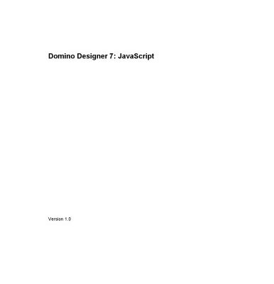 خرید و دانلود نسخه کامل کتاب Domino Designer 7 – Javascript