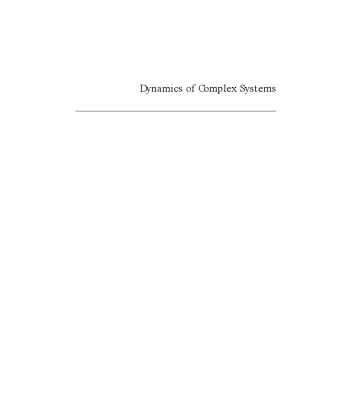 خرید و دانلود نسخه کامل کتاب Dynamics Of Complex Systems (Studies in Nonlinearity)