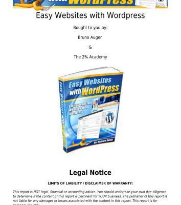 خرید و دانلود نسخه کامل کتاب Easy websites with WordPress