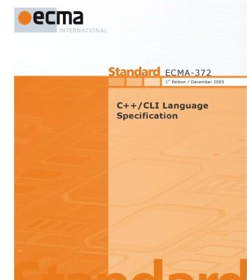 خرید و دانلود نسخه کامل کتاب ECMA-372 Standard – C++-CLI Language Specification, First Edition