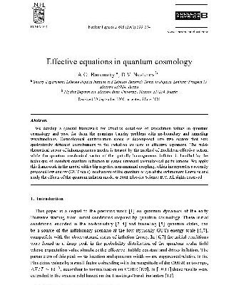 خرید و دانلود نسخه کامل کتاب Effective equations in quantum cosmology