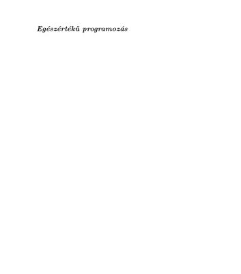 خرید و دانلود نسخه کامل کتاب Egészértékű programozás