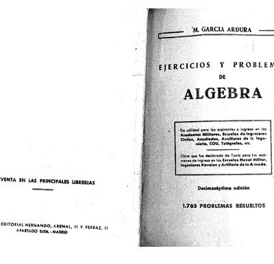 خرید و دانلود نسخه کامل کتاب Ejercicios y problemas de álgebra – Ardura