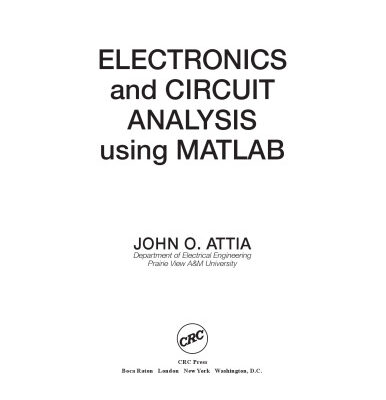 خرید و دانلود نسخه کامل کتاب Electronics and Circuit Analysis Using MATLAB