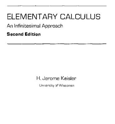 خرید و دانلود نسخه کامل کتاب Elementary Calculus An Infinitesimal