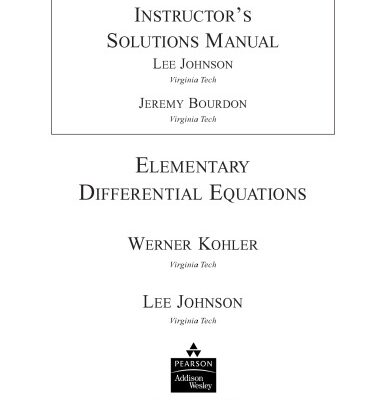 خرید و دانلود نسخه کامل کتاب Elementary Differential Equations. solutions