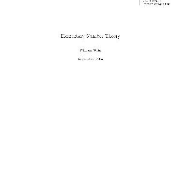 خرید و دانلود نسخه کامل کتاب Elementary number theory and elliptic curves (web draft, Sept. 2004)
