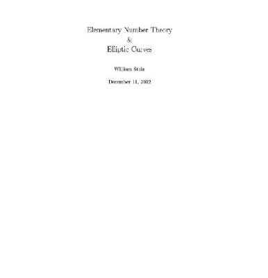 خرید و دانلود نسخه کامل کتاب Elementary number theory and elliptic curves (web draft, Dec. 2002)