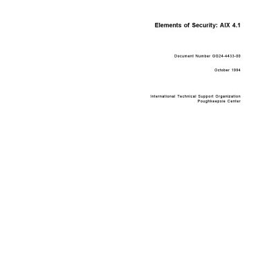 خرید و دانلود نسخه کامل کتاب Elements of Security: AIX 4.1