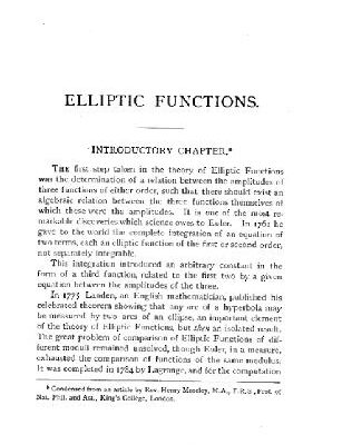 خرید و دانلود نسخه کامل کتاب Elliptic functions.An elementary text book for students of mathematics