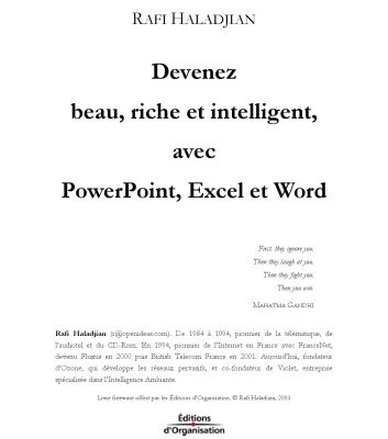خرید و دانلود نسخه کامل کتاب Eloge de l’incertitude : Devenez beau, riche et intelligent avec PowerPoint, Excel et Word
