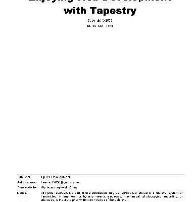 خرید و دانلود نسخه کامل کتاب Enjoying Web Development with Tapestry