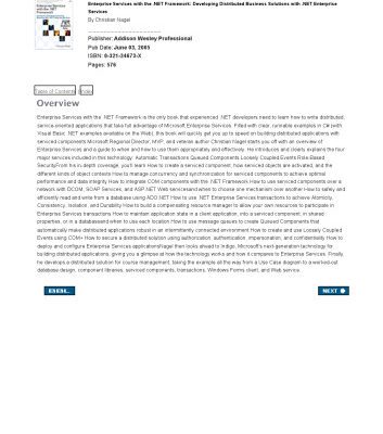 خرید و دانلود نسخه کامل کتاب Enterprise services with the .NET Framework: developing distributed business solutions with .NET Enterprise Services