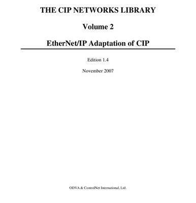 خرید و دانلود نسخه کامل کتاب EtherNet/IP Adaptation of CIP