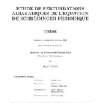خرید و دانلود نسخه کامل کتاب Etude de perturbations adiabatiques de l’equation de Schroedinger periodique