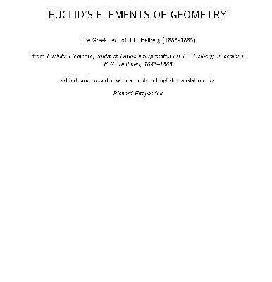 خرید و دانلود نسخه کامل کتاب Euclid’s Elements