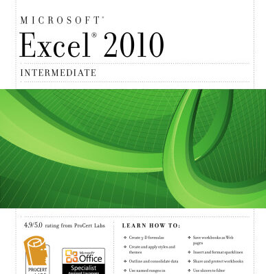 خرید و دانلود نسخه کامل کتاب Excel 2010: Intermediate (Student Manual)