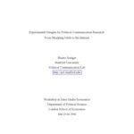 خرید و دانلود نسخه کامل کتاب Experimental Designs for Political Communication Research:From Shopping Malls to the Internet