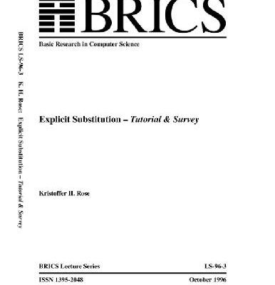 خرید و دانلود نسخه کامل کتاب Explicit substitutions in rewriting systems – tutorial and survey