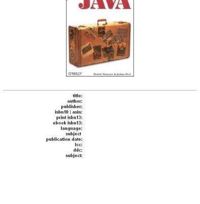 خرید و دانلود نسخه کامل کتاب Exploring Java, 2nd Edition (O’Reilly Java)