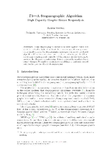 خرید و دانلود نسخه کامل کتاب F5 A Steganographic Algorithm High Capacity Despite Better Steganalysis_68657854d8142.jpeg خرید و دانلود نسخه کامل کتاب F5 A Steganographic Algorithm High Capacity Despite Better Steganalysis