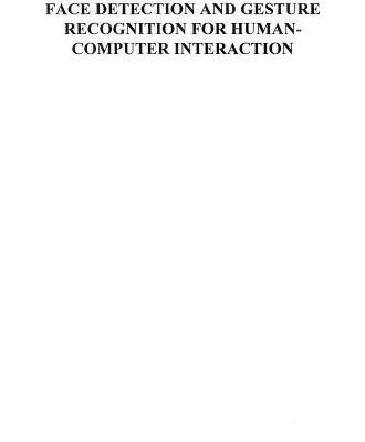 خرید و دانلود نسخه کامل کتاب Face Detection and Gesture Recognition for Human-Computer Interaction