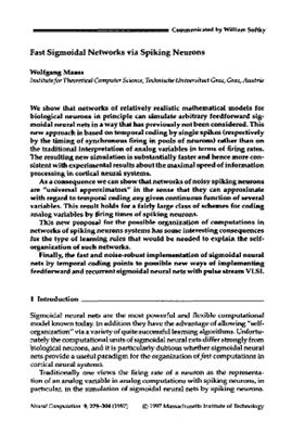 خرید و دانلود نسخه کامل کتاب Fast Sigmoidal Networks via Spiking Neurons
