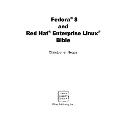 خرید و دانلود نسخه کامل کتاب Fedora 8 and Red Hat Enterprise Linux Bible