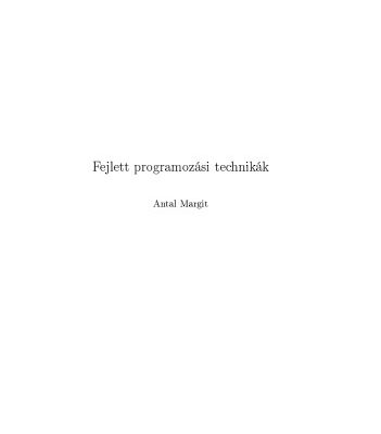 خرید و دانلود نسخه کامل کتاب Fejlett programozási technikák