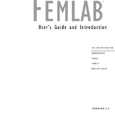 خرید و دانلود نسخه کامل کتاب FEMLAB. User’s Guide and Introduction