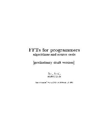 خرید و دانلود نسخه کامل کتاب FFTs for Programmers Algorithms and Source Code