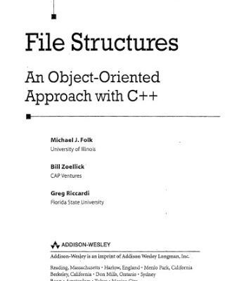 خرید و دانلود نسخه کامل کتاب File Structures: An Object-Oriented Approach with C++